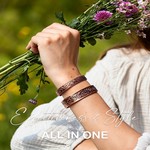 Topika Copper Bracelet for Women, Magnetic Viking Cuff 2 Pieces