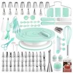 Topika - Cake Decorating Supplies Kit 137pcs with Turntable & Nozzles