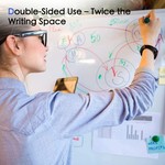 Topika Whiteboard with Pen, Double Side Dry Ease Magnetic Wall-Mounted