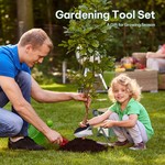 Topika Gardening Tools Set With Folding Garden Stool And Tote