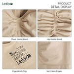 Lekkon Seamless Shaping Bodysuit for Women, Tummy-Waist-Hip-Thigh Sculpting