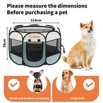 Topika Portable Pet Dog Playpen for Small Dogs & Cats with Bag, Grey
