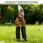Topika - Garden Pruning Shears, Heavy Duty Stainless Steel Hand Clippers