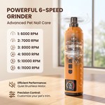 Topika Rechargeable Pet Nail Grinder with LED Light and LCD Screen 6-Speed