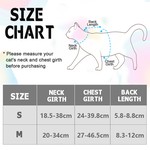 Escape Proof Cat Harness for Walking and Safety, Adjustable Soft Fabric M