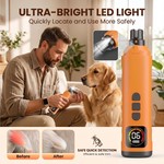 Topika Rechargeable Pet Nail Grinder with LED Light and LCD Screen 6-Speed