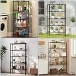Topika - Adjustable Shelf Organiser, 3/5-Tier Heavy-Duty Steel Storage Rack