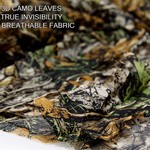 Topika Ghillie Poncho Camo Hunting Suit, 3D Leafy Camouflage Hooded Cape