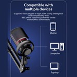 Topika - Gaming Microphone Set with Boom Arm, USB RGB for PC Mac PS5