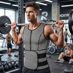 Topika - Shape Vests For Men Sweat Vest, Mens Waist Trainer Zip Slim Vest