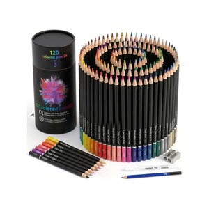 Topika 123Pcs Professional Colouring Pencils, 120 Colours Soft Core Art Set