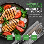 Topika Cast Iron Non-stick Grill Pan No Need For Butter Or Oil Double Sided