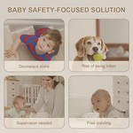 Topika Baby Gate for Stairs, 75-110cm Adjustable Safety Gate