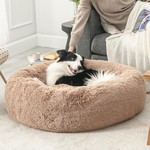 TopikaPet - Furry Donut Pet Bed for Dogs and Cats, Soft & Supportive, S/M/L