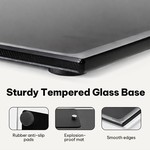 Topika Universal TV Mount Stand With Tempered Glass Base For 32-70" TVs