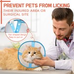 Cat Cone Collar Soft, Recovery Collar for Kitten After Surgery, Blue