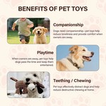 Topika Stuffed Dog Plush Toys, Dog Squeaky Toy, Dog Soft Toys 3pack