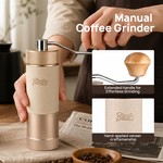 Bincoo - Manual Coffee Grinder Hand Grinder, 6-Setting Portable Coffee Mill