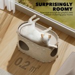 Topika Foldable cat cub cat house 2 tier felt cat beds&Round Hole Design