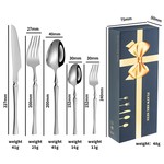 Topika 30 Piece Stainless Steel Cutlery Flatware Sets Knife Fork Spoon Sets