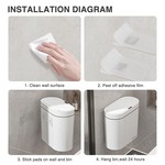 Topika - Trash Bin with Lid - Rubbish Bins for Kitchen - Hanging Garbage Can