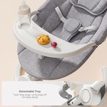 Topika Grey Electric Baby Swing Rocker Chair with 5 Speeds & Remote Control