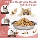 Topika Non-Slip Stainless Steel Cat Food Bowls Whisker Friendly