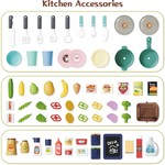 Topika Kids Kitchen Play Set with Light, Sound and Play Food