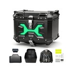 Motocentric Illuminated Motorcycle Top Case, 45L Aluminum Alloy Tail Box