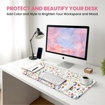 Topika Mousepad, Mouse Pads And Mouse Mats For Laptops Pink Floral Desk Pad