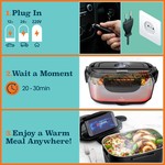 Topika - 60W Electric Lunch Box Food Warmer 1.5L, 20-minute quick heating