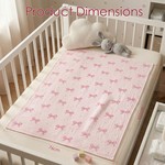 Topika Baby Blanket Soft Bow Blanket Double-Sided for Newborns