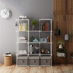 Topika 12 Cube Wire Storage Organiser, Modular Shelving Unit for Home