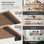 Topika Floating Shelf Bracket Heavy Duty Metal L Brackets for Shelf Support