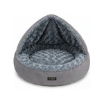 Topika Soft Dog Bed, Donut Round Calming Anti-Anxiety Dog Burrow Cave