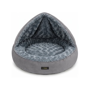 Topika Soft Dog Bed, Donut Round Calming Anti-Anxiety Dog Burrow Cave