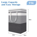 Topika - 75L Large Waterproof Laundry Baskets with Handles