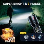 Topika Rechargeable Torch USB Camping Torch 1000Lm Tourch Light