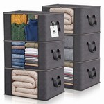 Topika - 90L Storage Bags Set of 3/6, Reinforced Handles & Double Zipper