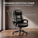 Topika Elite 200 -Leather Executive Home Office Chair, Ergonomic Desk Chair