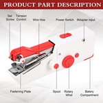 Topika Handheld Sewing Machine, Portable Mini Sewing Machine For Beginners
