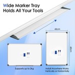 Topika- Double Side Dry Ease Magnetic Whiteboard with Pen, Eraser & Magnets