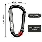 Topika Key Chain Clip Hook 10pcs Set Carabiner D-Ring Clips for Outdoor Use