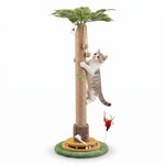 Topika Cat Scratching Tree 114cm Tall, Sisal Scratcher with Toys