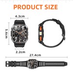 Topika - Smart Watch with Flashlight for Men Women 2.02" HD Bluetooth Calls