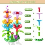 Topika 196PCS Garden Building Blocks with Insect Set STEM Pretend Play Set