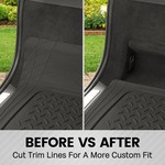 Topika Rubber Cargo Boot Floor Mat Liner Compatible with Cars/SUVs/Trucks