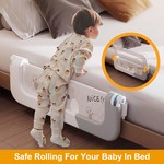 Topika Kids Bed Rail 1.5/1.8M, Foldable Toddler Safety Guard