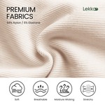 Lekkon Seamless No-Show Ribbed Boyleg Lady Panties, Full-Coverage Underwear