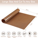 Topika Teflon Baking Sheets 60x80cm, Non-Stick Oven Liners, Large, Cuttable